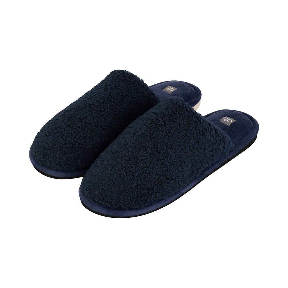 Men's sherpa lined online slippers