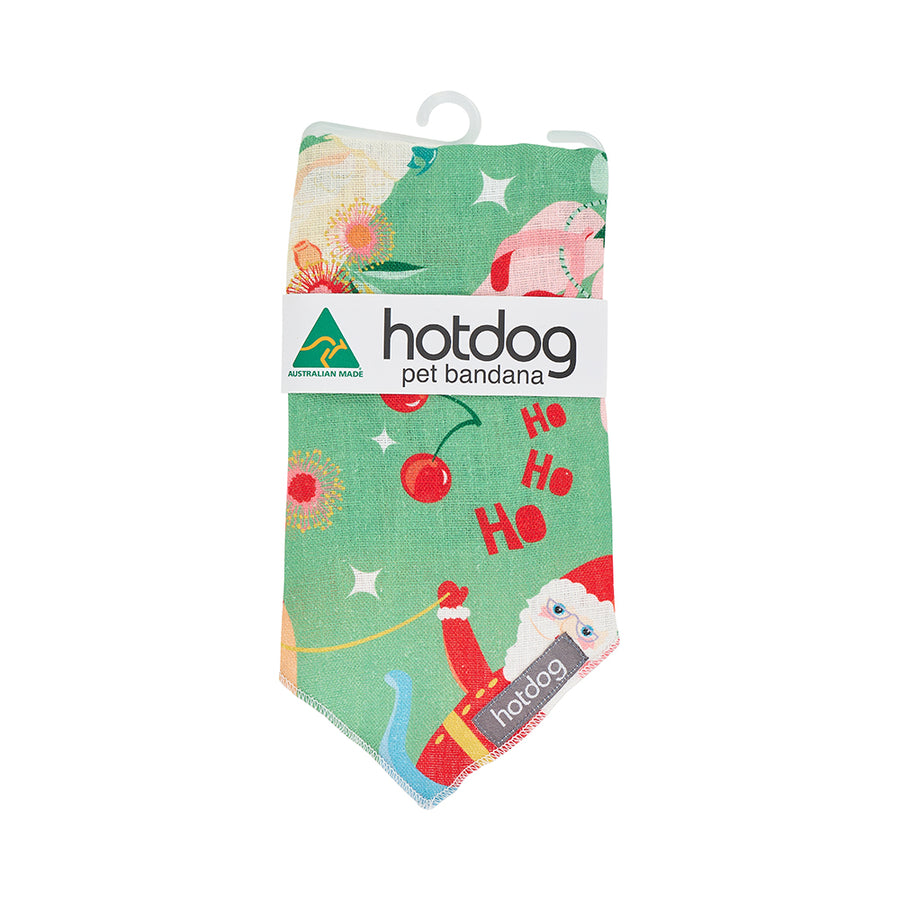 Hot Dog - Bandana - Holiday Green - pets  bandana - christmas
