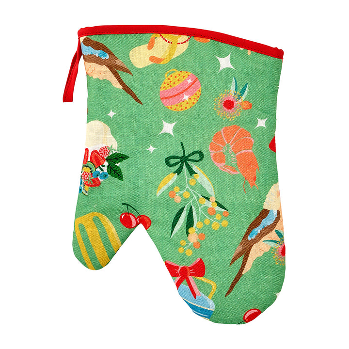 Holiday green Oven Mitt