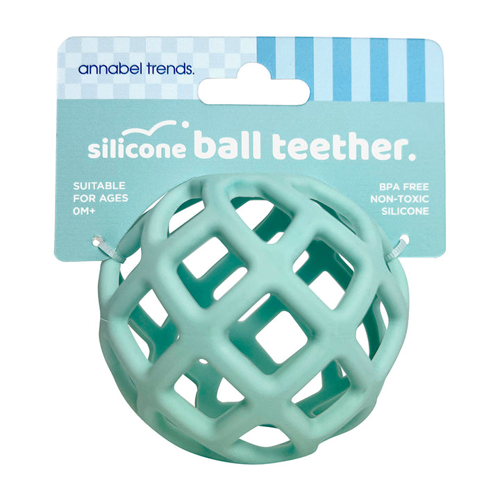 Silicone-Ball-Teether-Aqua-Backing-board