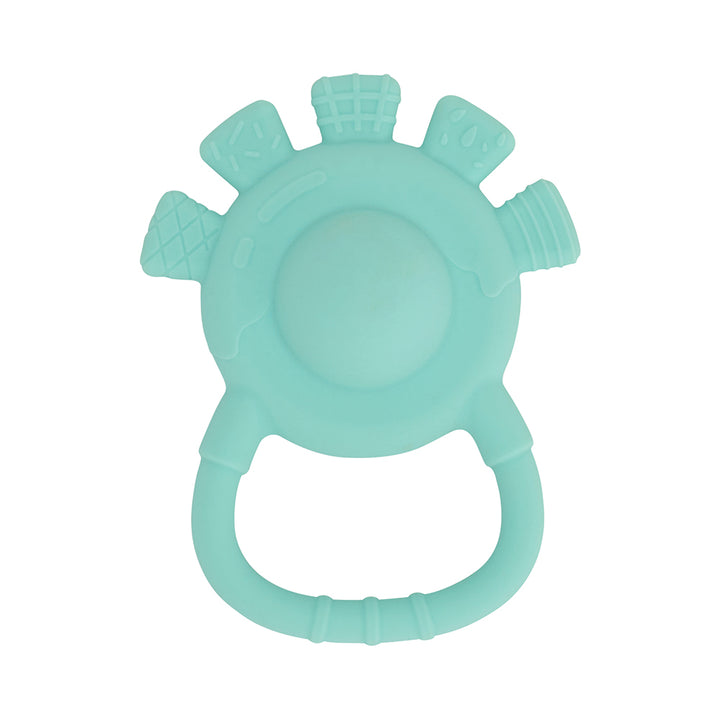 Silicone Hand Rattle - Aqua