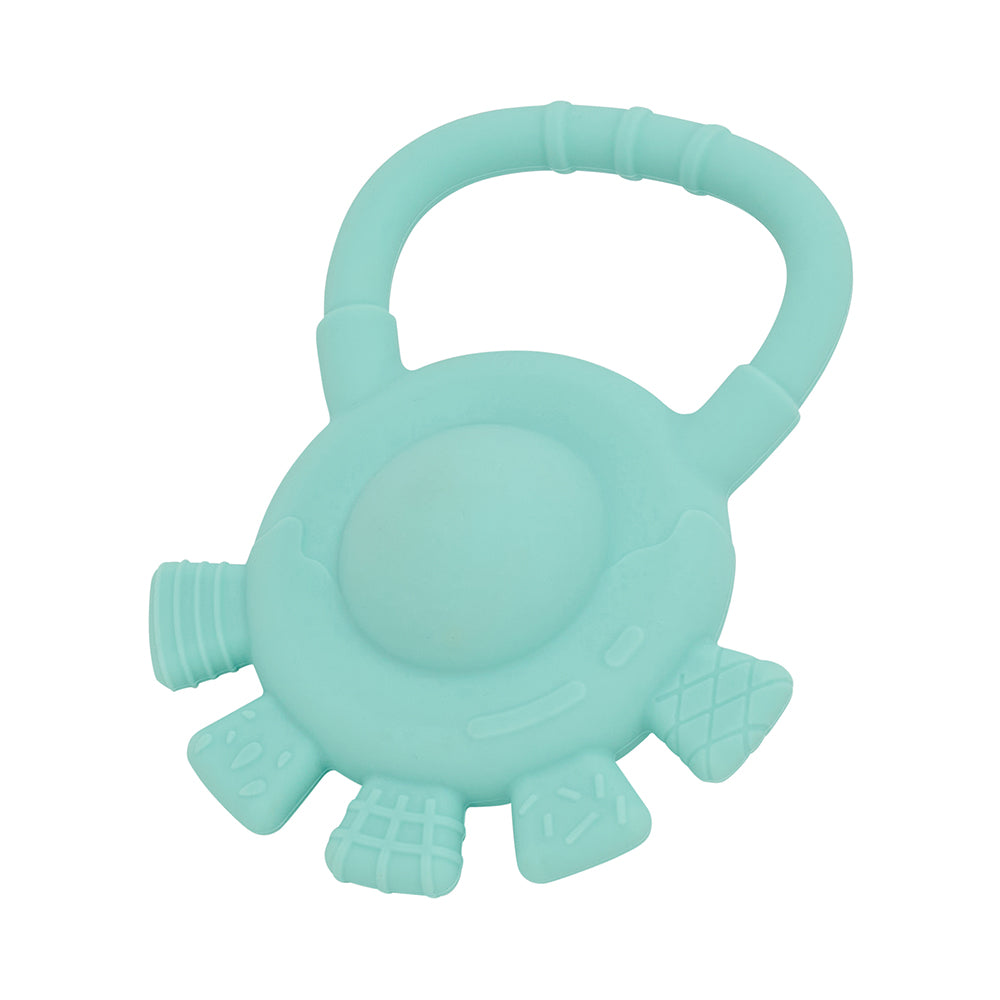 Silicone Hand Rattle - Aqua