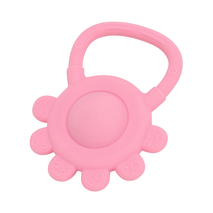 Silicone Hand Rattle - Pink