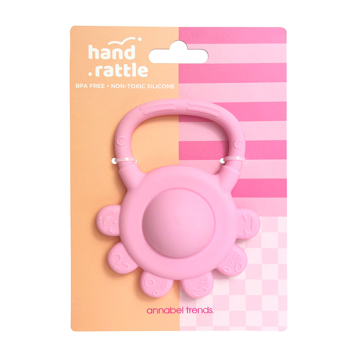 Silicone-Hand-Rattle-Backing-Board-Pink