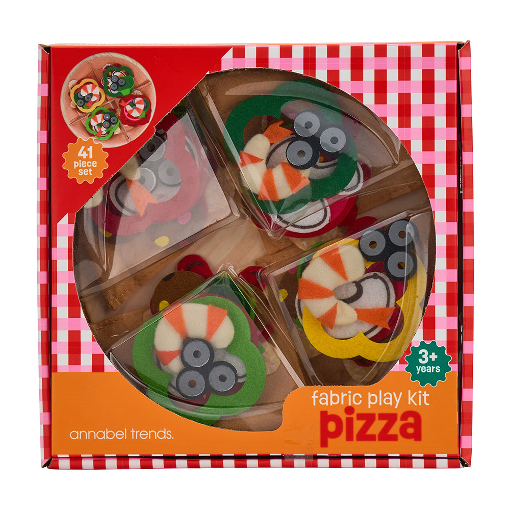 Kids Fabric Play Set - PizzaAnnabel Trends - BBQ Play set - fabric play set - felt kids toys - Pizza