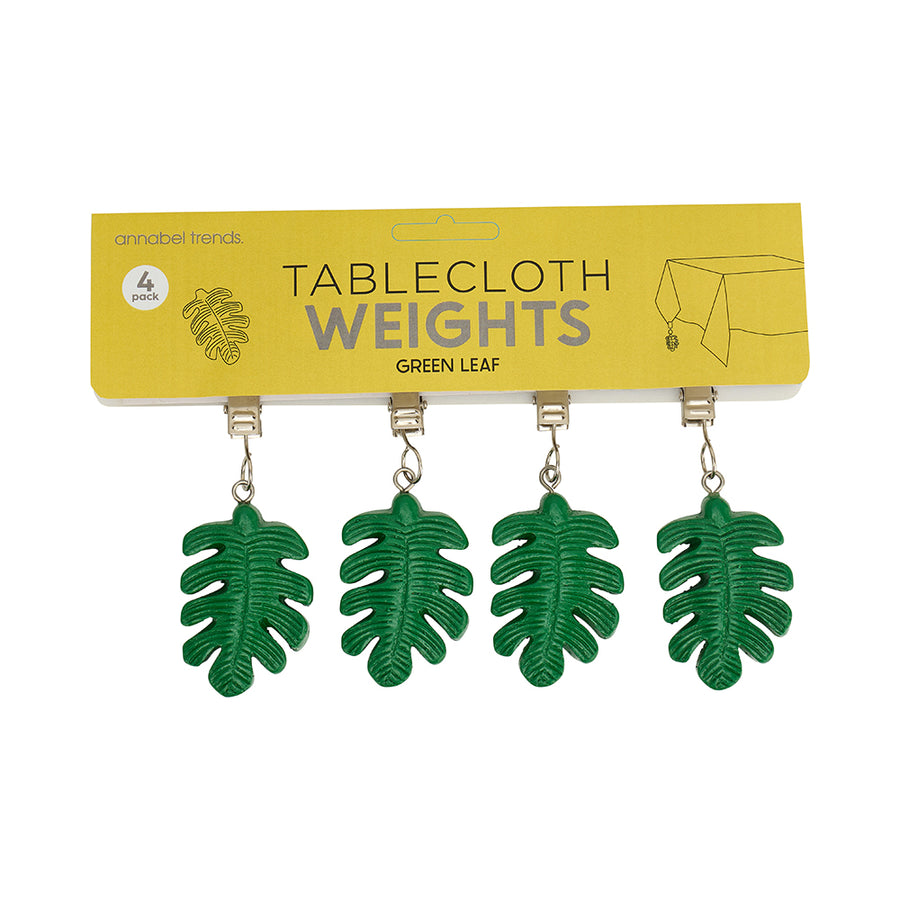 Tablecloth Weights - Clip on - Green Leaf