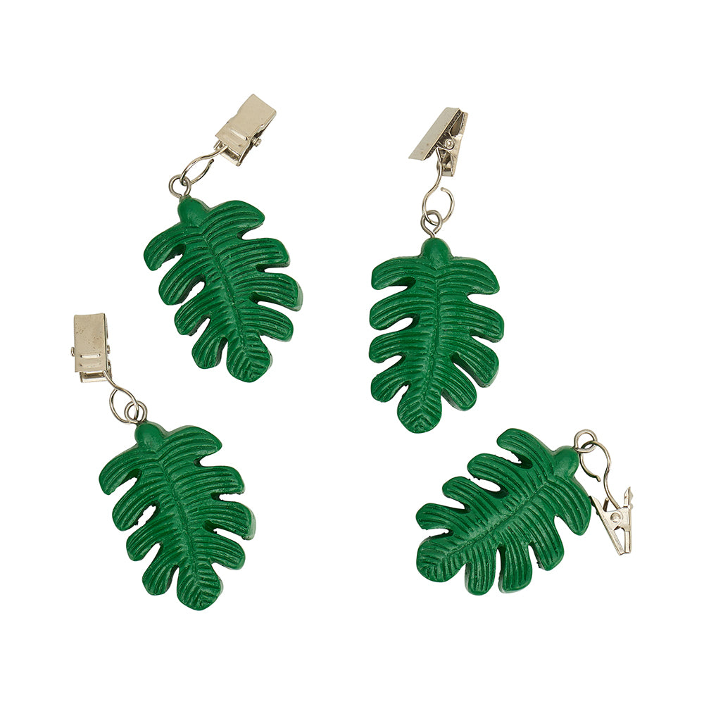 Tablecloth Weights - Clip on - Green Leaf