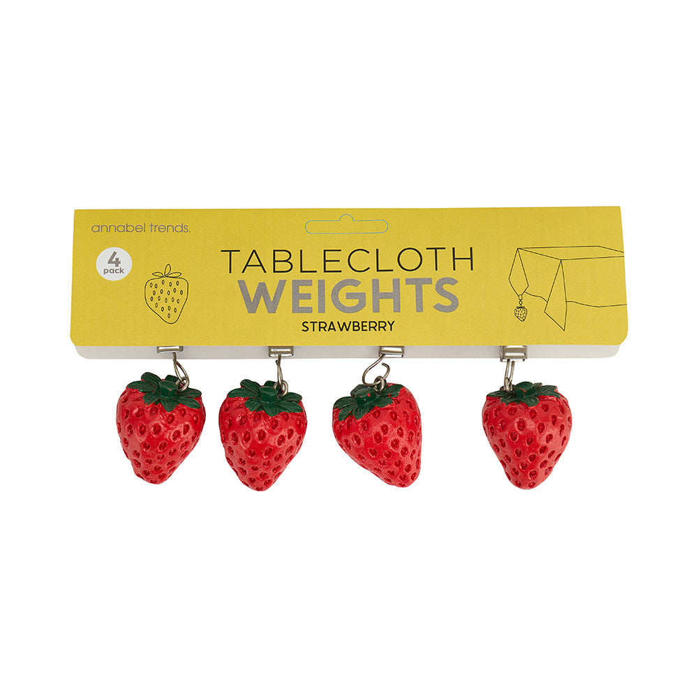 Tablecloth Weights - Clip on - Strawberry