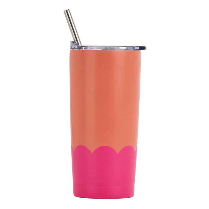 Smoothie Cup/Tumblers - Wave Edition - Orange & hot pink