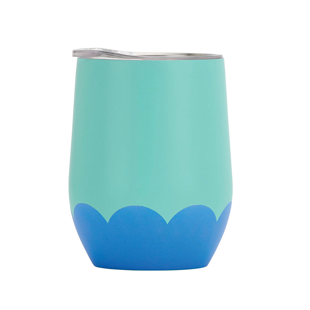 Wine Tumbler - Wave Edition - Aqua & Blue