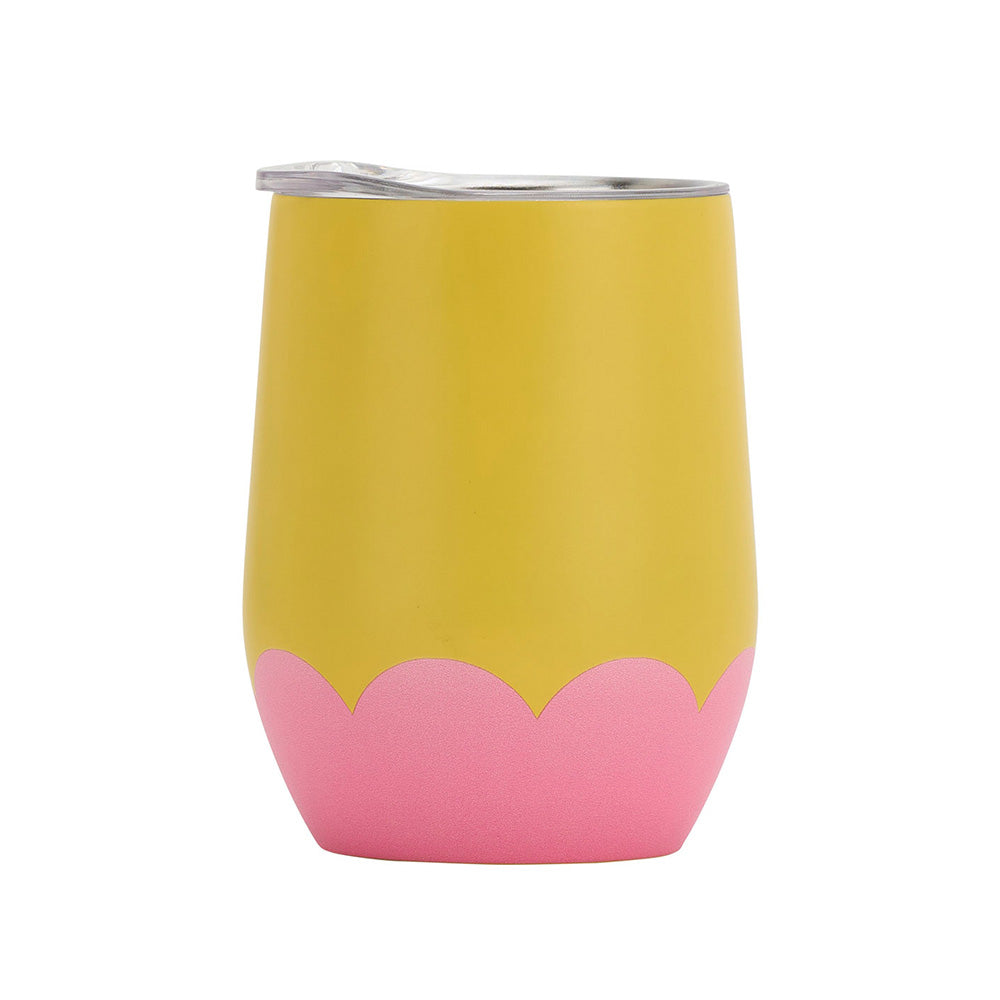 Wine Tumbler - Wave Edition - Yellow & Candy