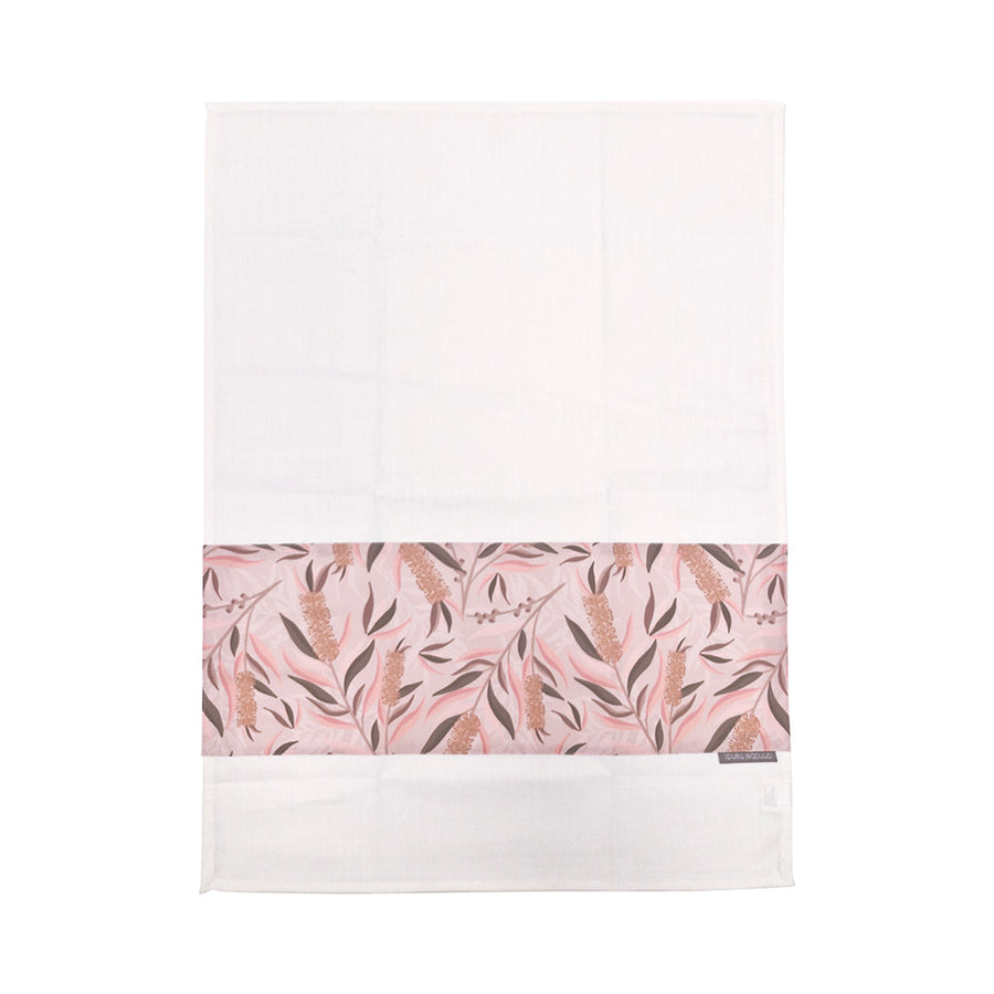 Bottlebrush light - cotton -Tea Towel