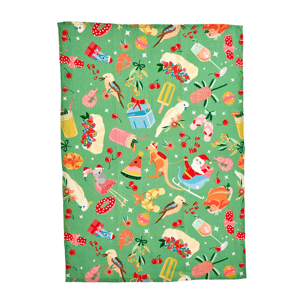 tea-towel-christmas-green-kangaroo