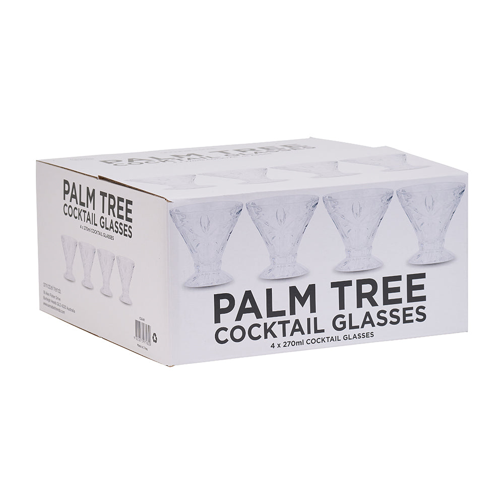 Cocktail Glass Set - Palm Tree