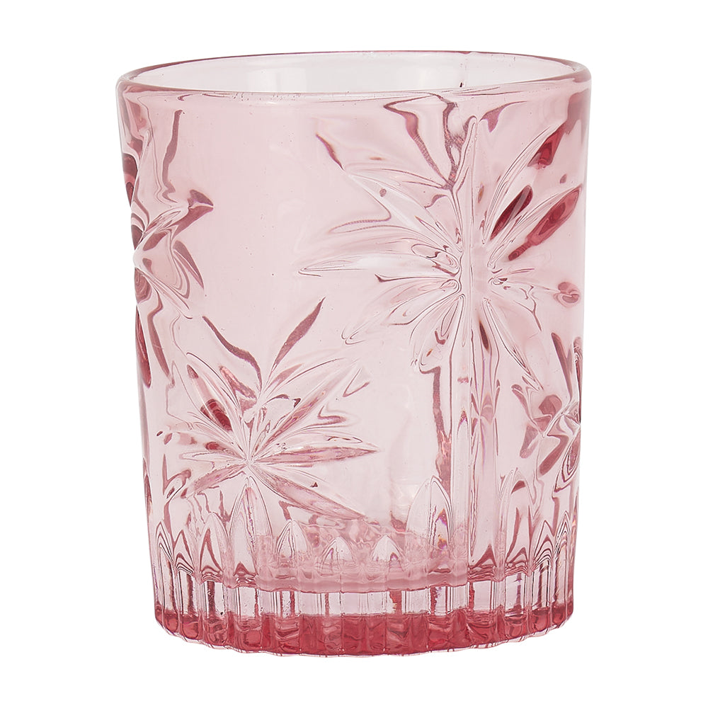 Pink Palm Glassware - Tumbler