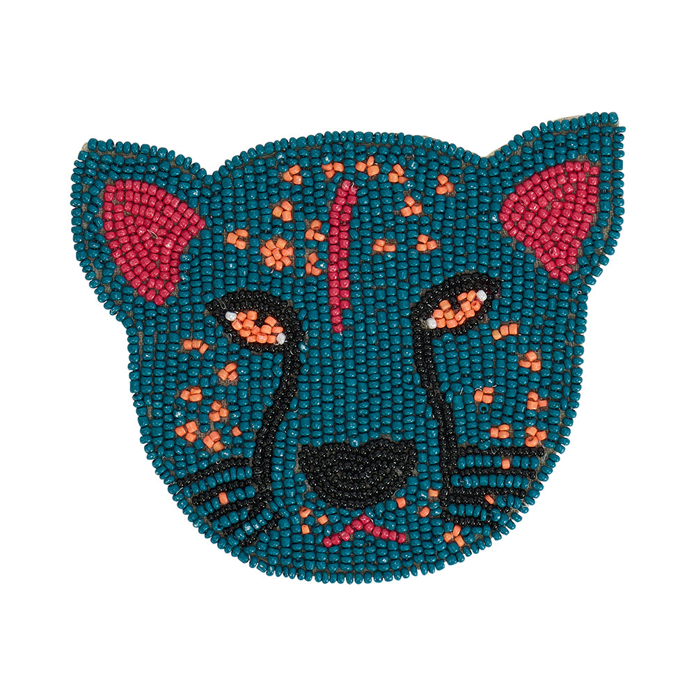 cheetah-head-beaded-coaster-blue