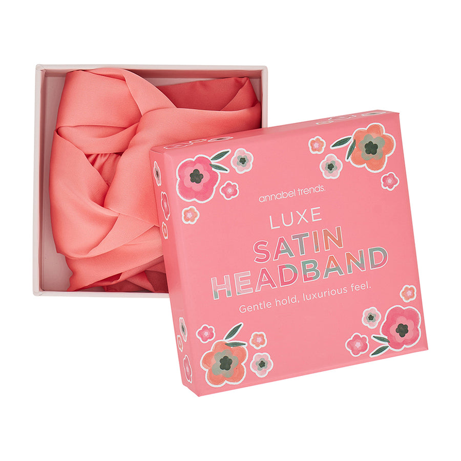 Luxe Satin headband in Melon