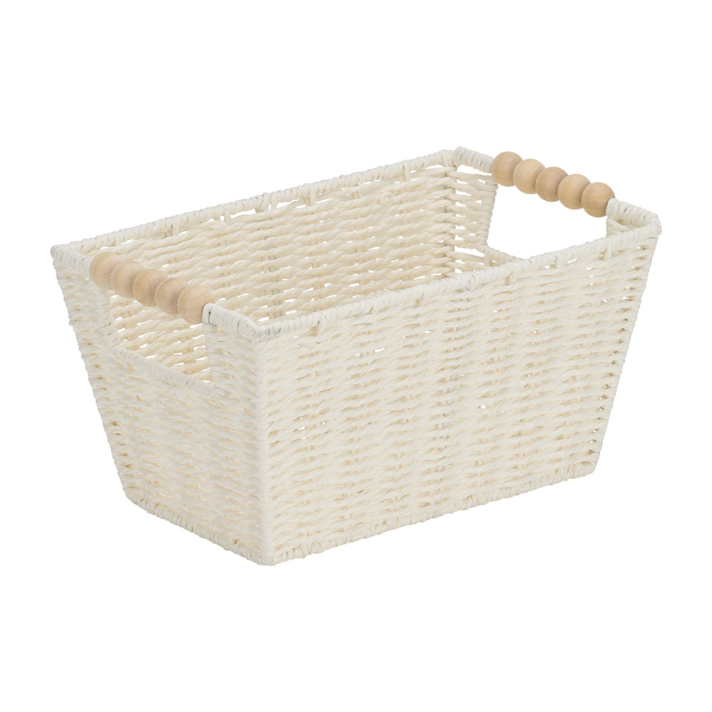 Papier Woven Basket - White