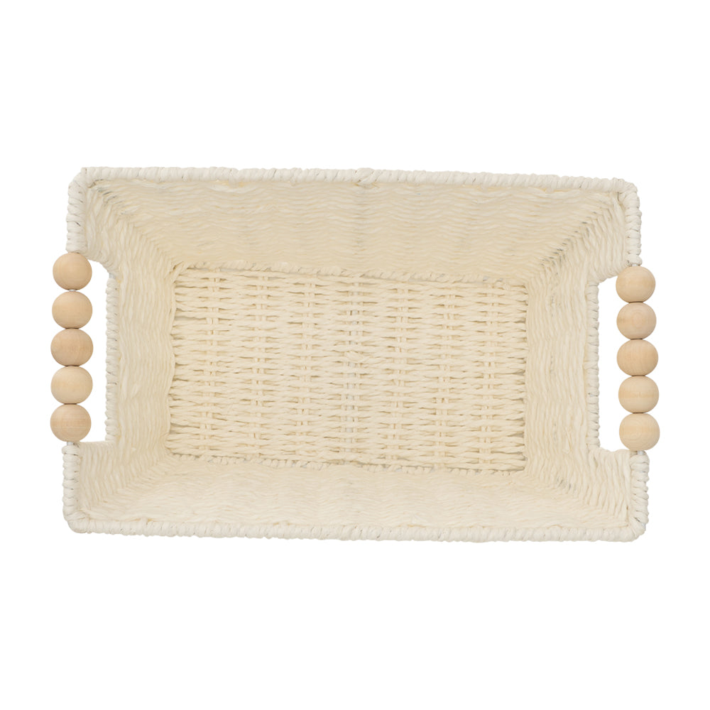 Papier Woven Basket - White