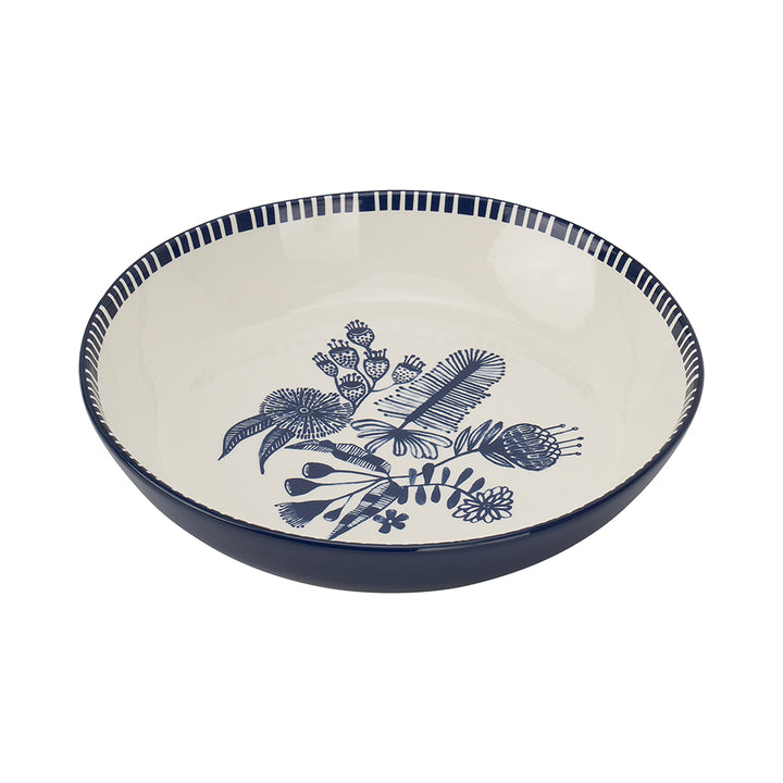 ceramic bowl navy native side