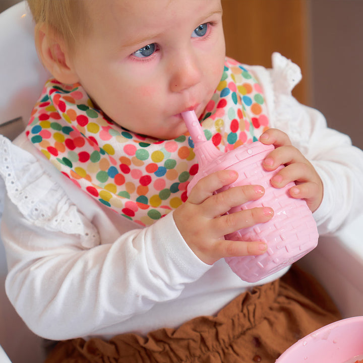 Confetti - Baby Bandana bib - Rattan sippi cup