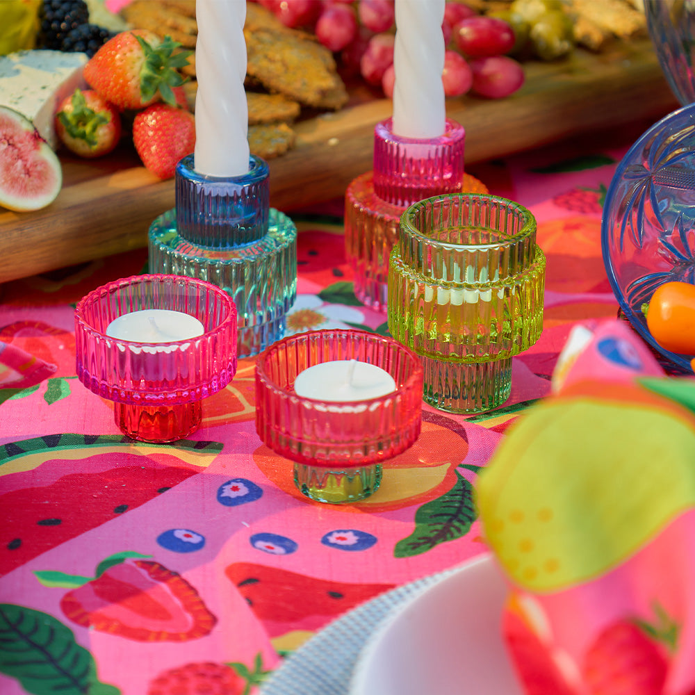 Annabel Trends - Jewel Candle Holder - pink - green - blue - orange - fruity