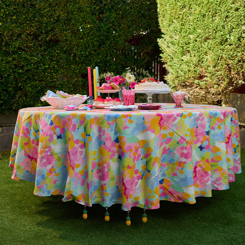 Annabel Trends - Round Tablecloth - Good Vibes