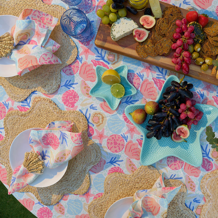 Annabel Trends - Round Tablecloth -Shelly Beach