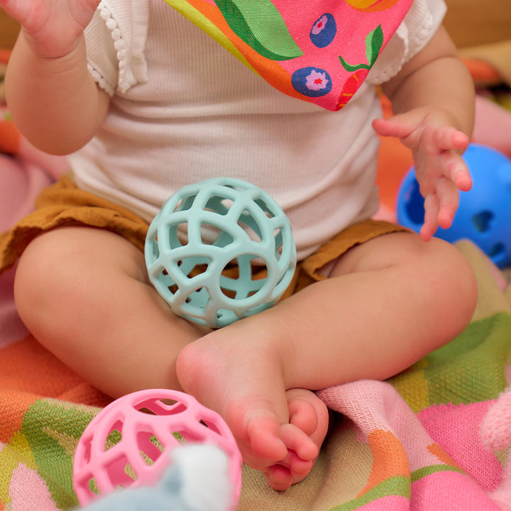 Annabel Trends - Silicone Ball Teether - Pink - Aqua - Bath Toys