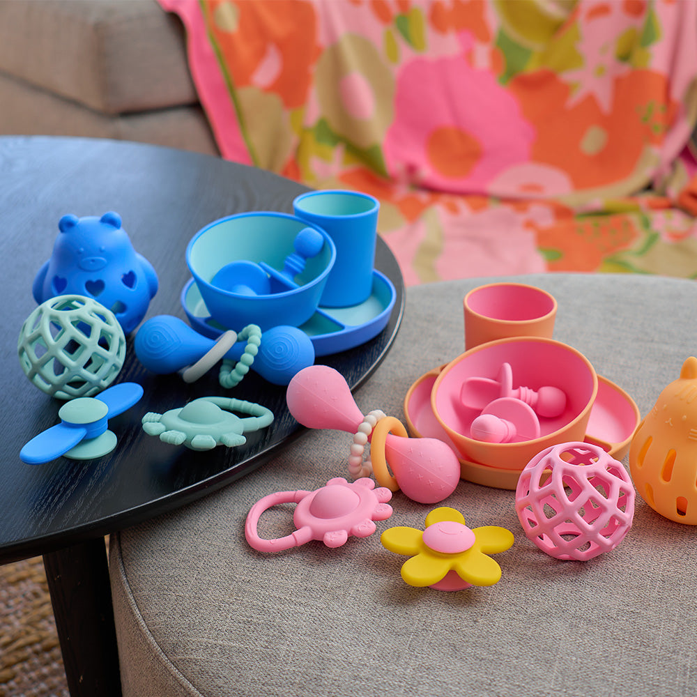 Annabel Trends - Silicone Ball Teether - Pink - Aqua - Bath Toys