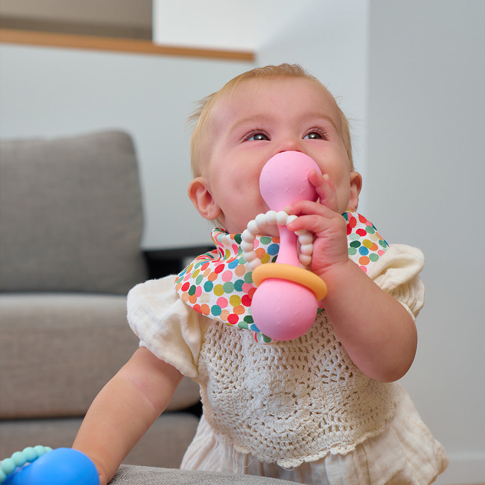 Annabel Trends - Silicone Rattles - Dumbbell Rattle - mini Chubby bubby
