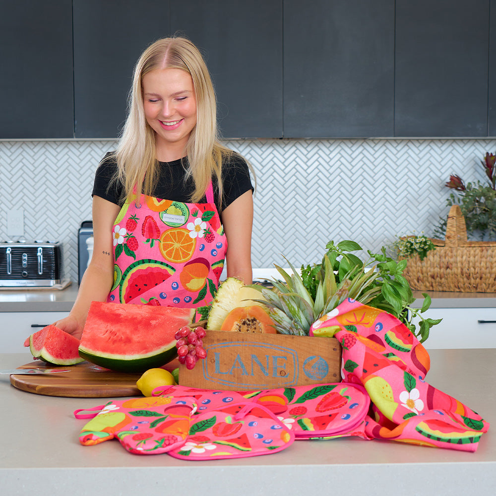 Tropicana - Kitchen Linens - Fruity - Pot holder - oven mitt - watermelon - napkins