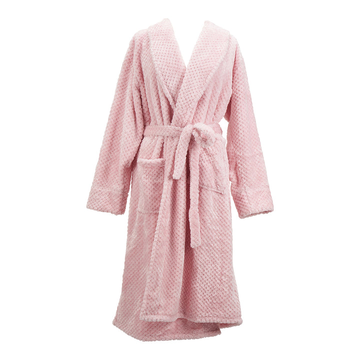 Cosy Luxe Waffle Robe - Pink Quartz