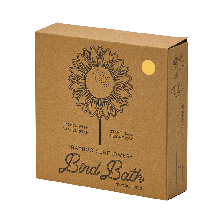 bamboo sunflower bird bath box