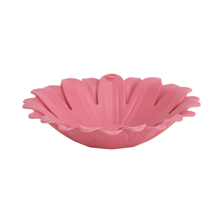 bamboo bird bath pink sunflower