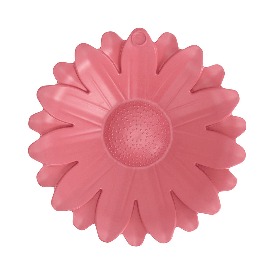 bamboo bird bath pink sunflower