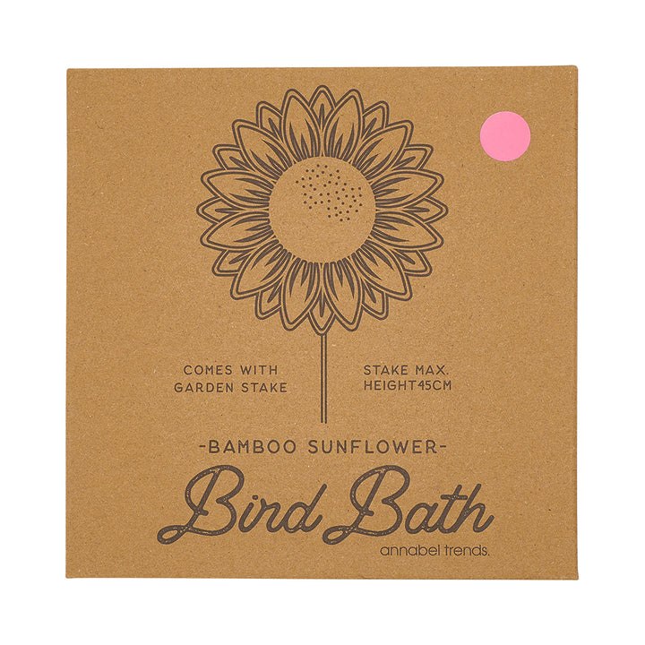 annabel trends bamboo sunflower bird bath