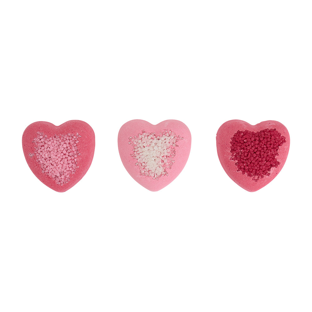 mothers day love heart bath fizzers