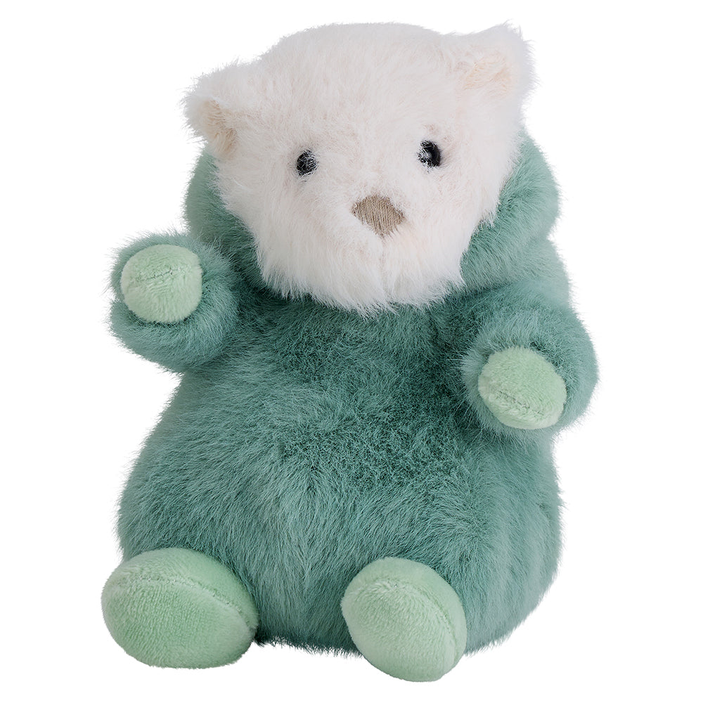 Plush bunny bear green hood off