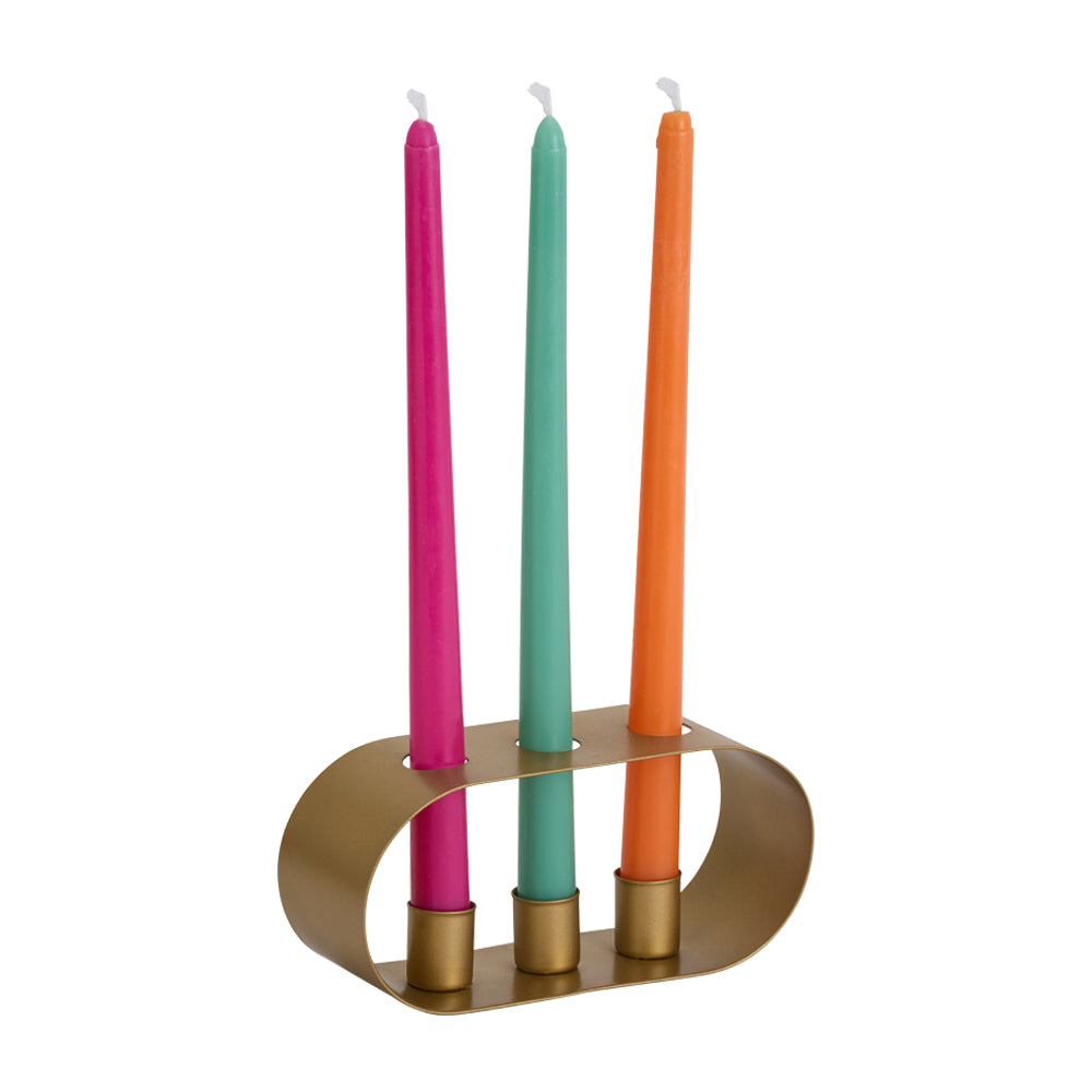 candle holder trio gold