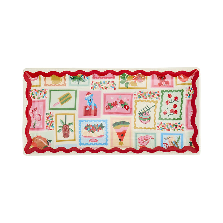 Christmas Holiday Plate - Rectangle