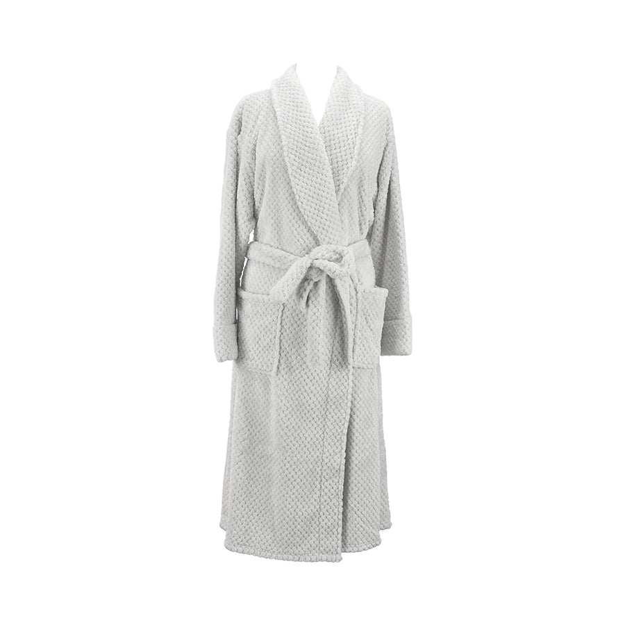 cosy luxe bath robe dove grey