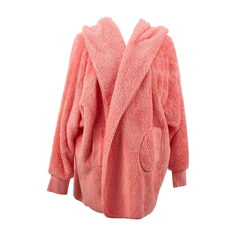 cosy luxe cardi robe shell pink