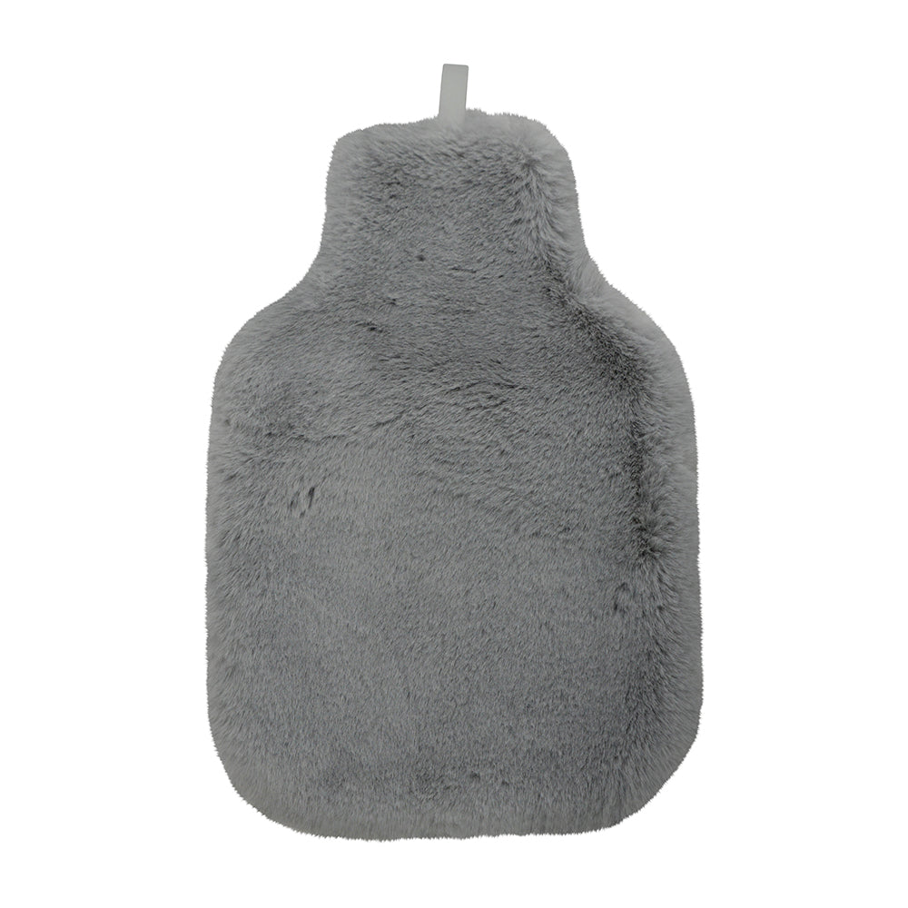 annabel trends cosy luxe grey hot water bottle cover