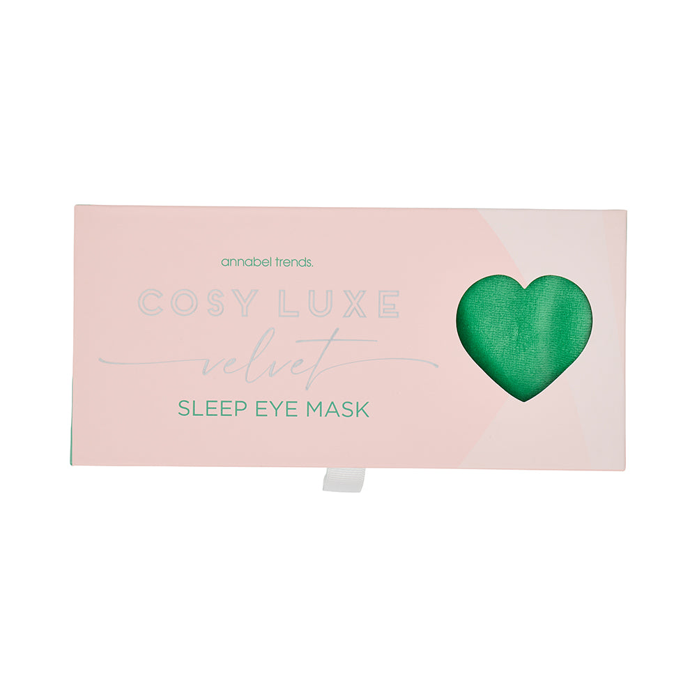 velvet cosy luxe eye mask meadow green