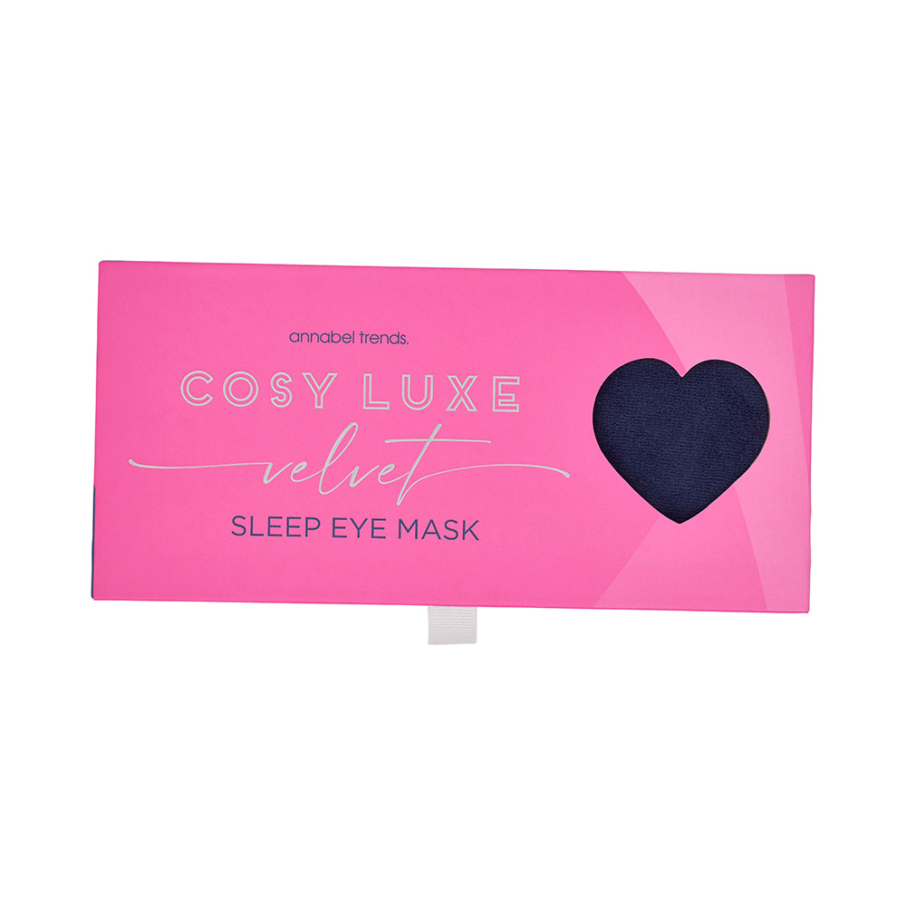 velvet cosy luxe eye mask sapphire blue