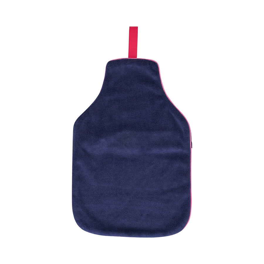 velvet hot water bottle cover sapphire blue