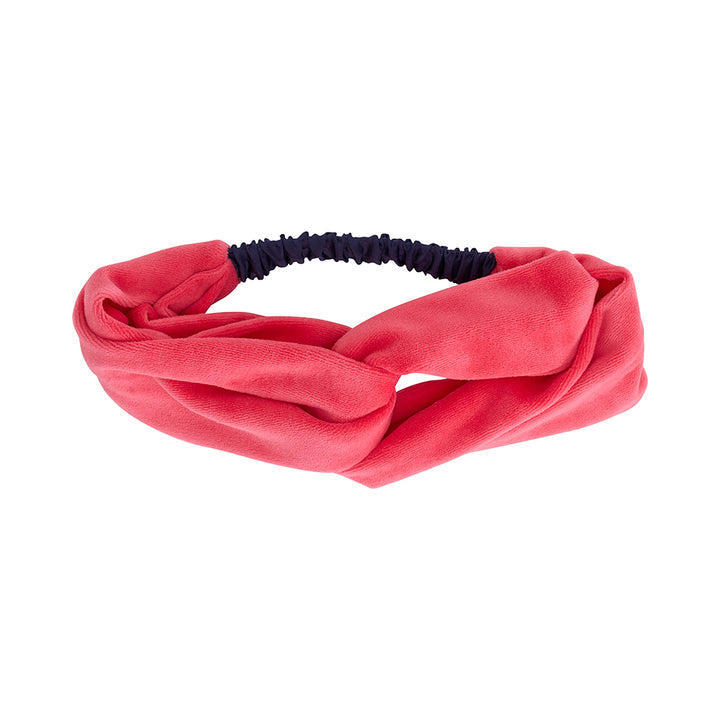 velvet cosy luxe headband pink crush