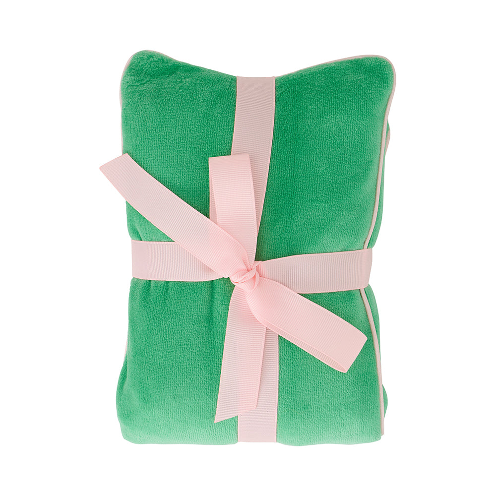 velvet heat pillow cosy luxe meadow green