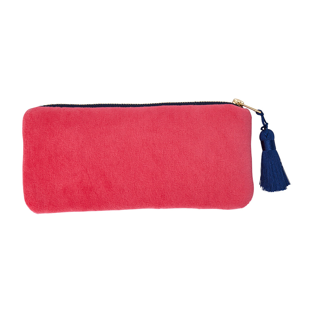 velvet makeup pouch bag pink crush